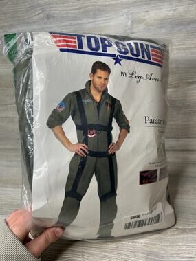 Leg Avenue Men's Top Gun Paratrooper Costume, Olive Green, XL